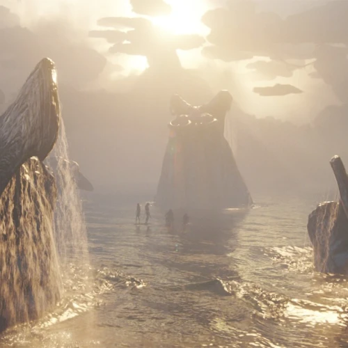 Scéna z filmu Avatar: Oheň a popel, třetího dílu série režiséra Jamese Camerona.