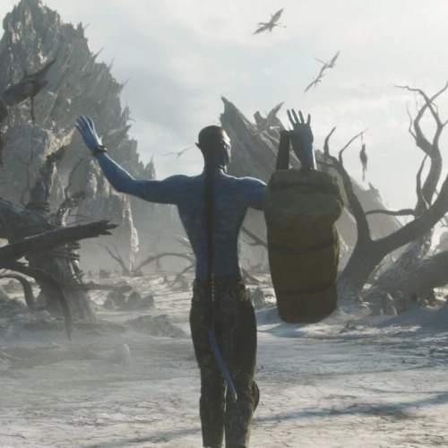 Scéna z filmu Avatar: Oheň a popel, třetího dílu série režiséra Jamese Camerona.