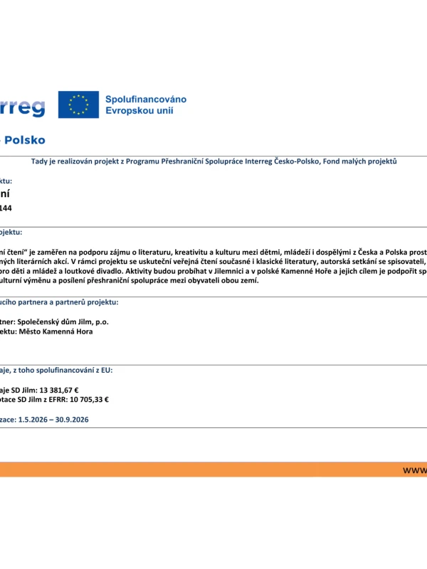 Obecné informace k česko-polskému projektu Letní čtení